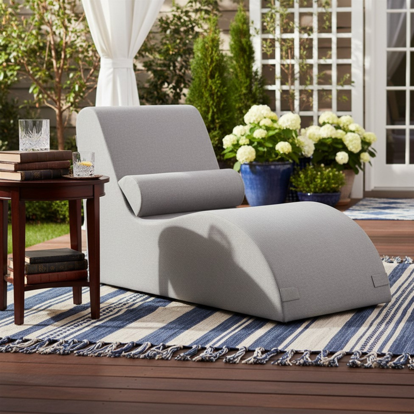 The Luanda Olefin Fabric Outdoor Luxury Chaise Lounge
