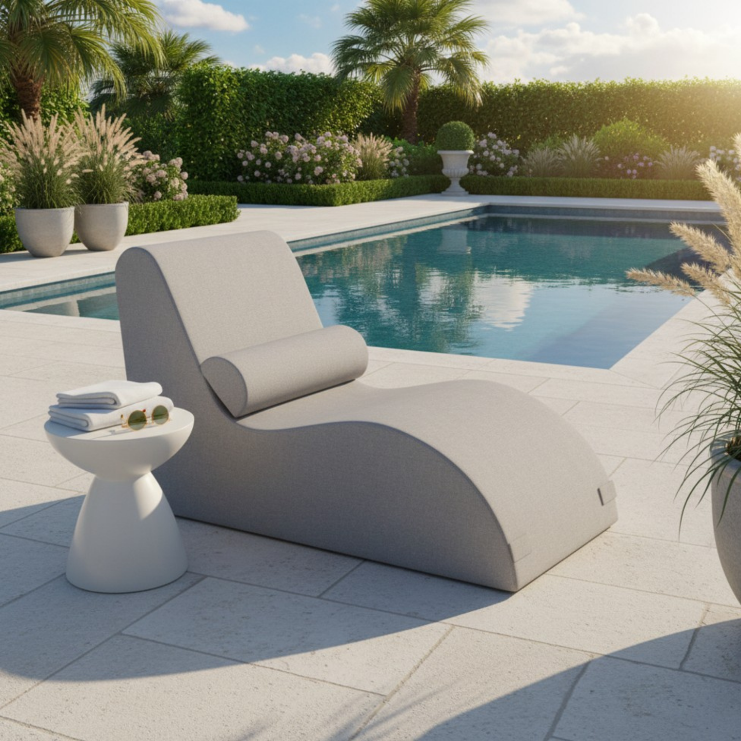 The Luanda Olefin Fabric Outdoor Luxury Chaise Lounge