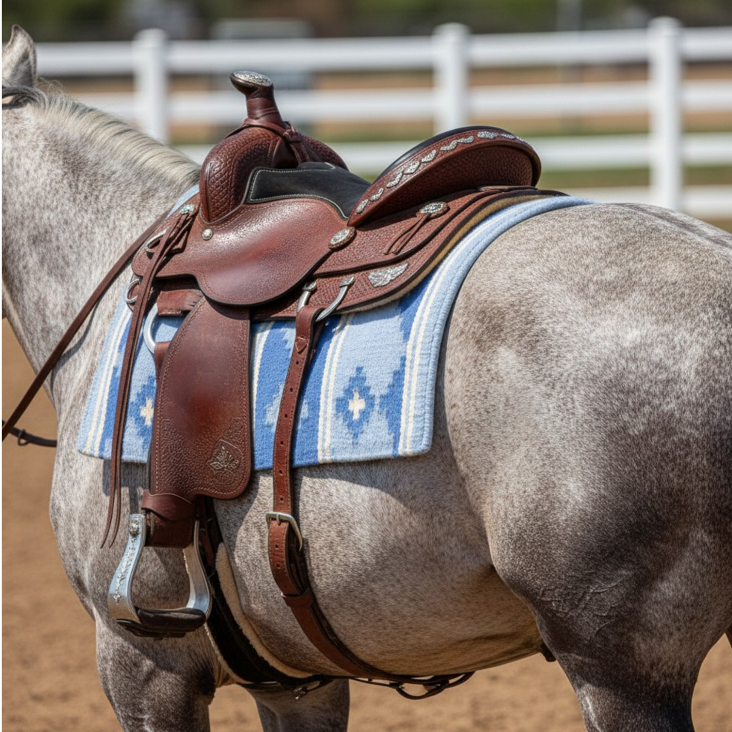 Pony Apache 24x24 Wool Blend Saddle Blanket