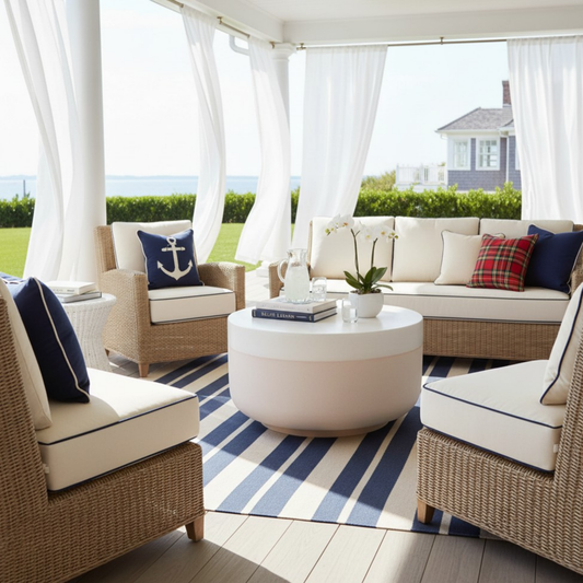 Serenity Grazed Side Table White Outdoor Accent Table