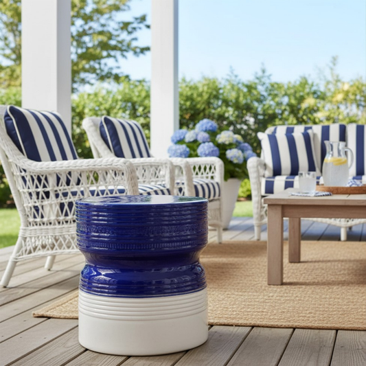 Ancaris Stool - Navy Blue Outdoor Stool