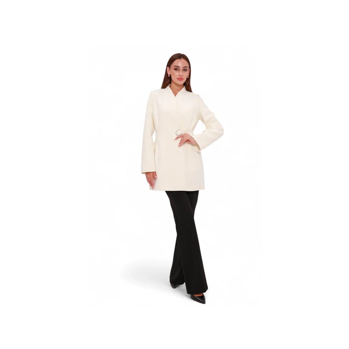 Opéra Cashmere Blend Overcoat in White