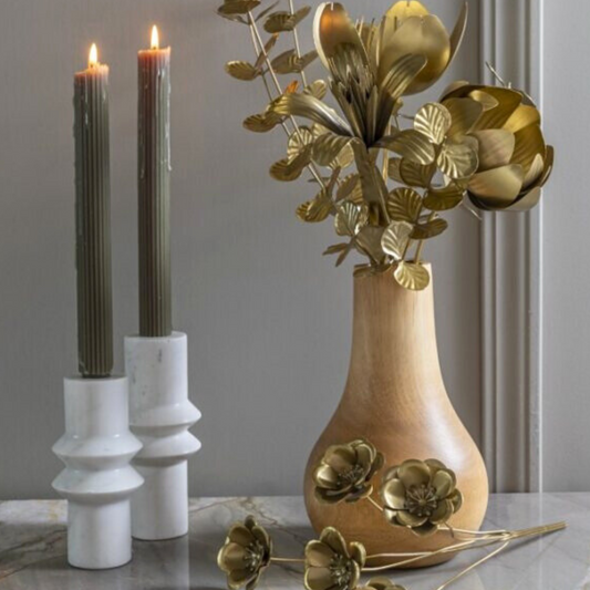 Aruna Marble Candlestick Holder, Medium