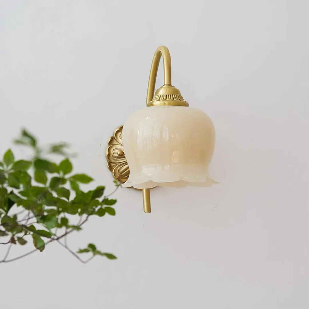 Valley Flower Brass Wall Lamp