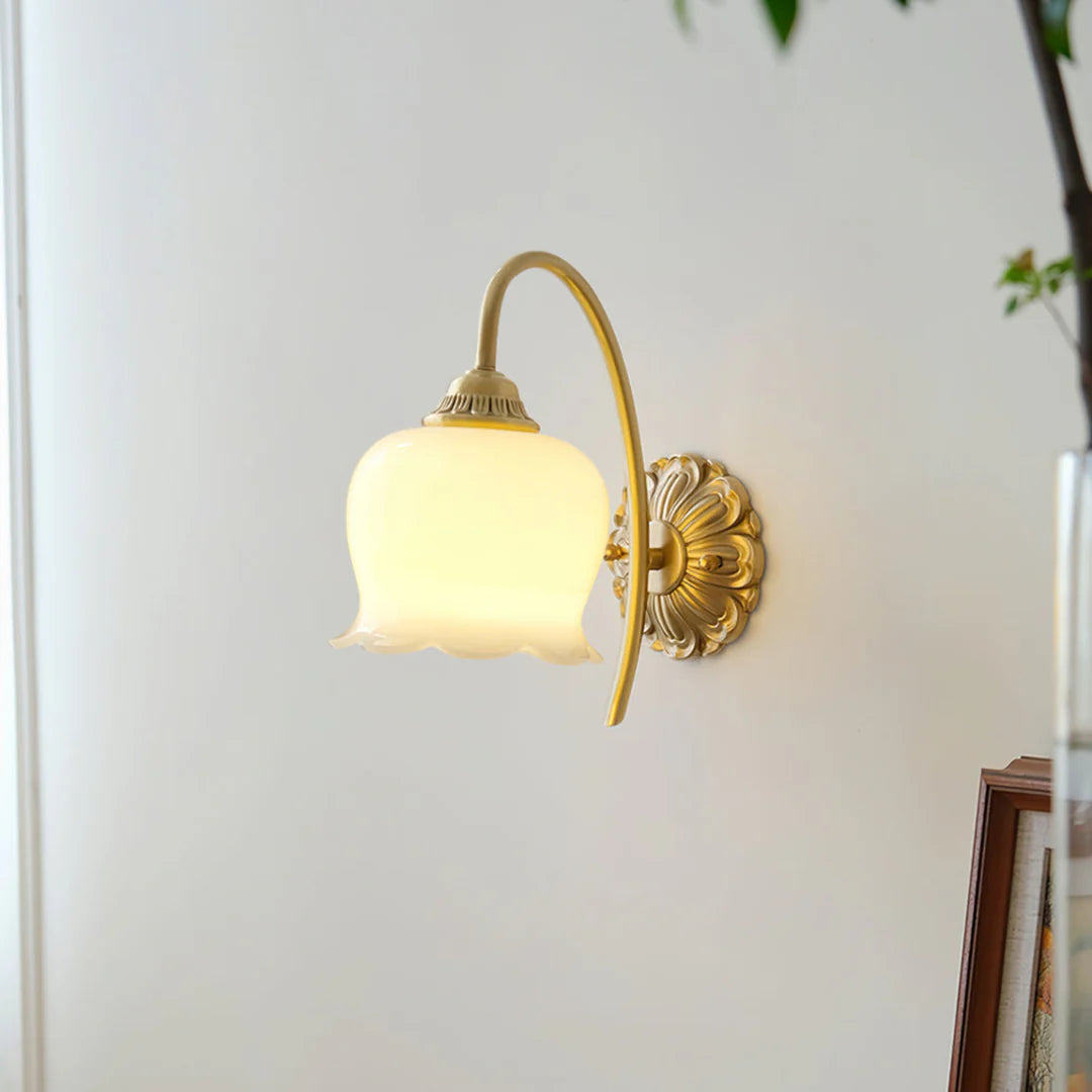 Valley Flower Brass Wall Lamp