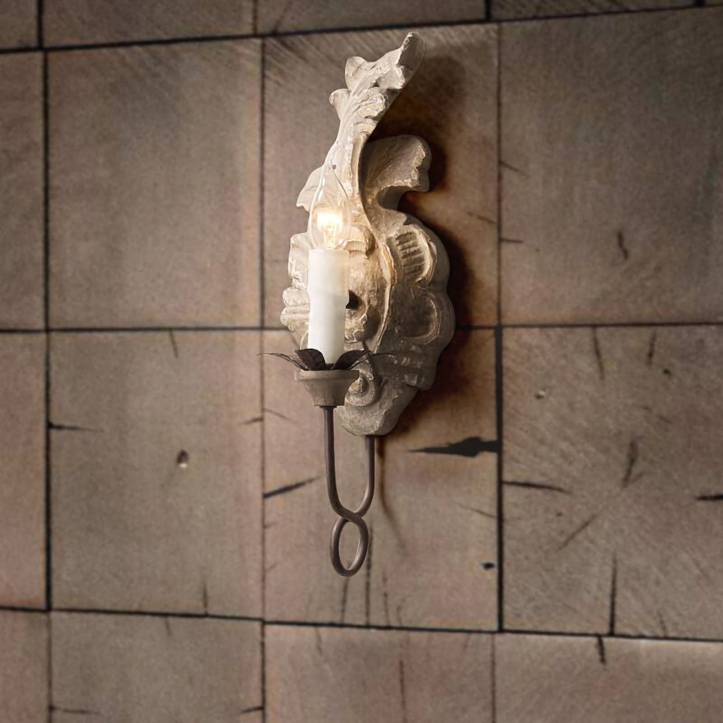 Verdure Wood Vintage Wall Lamp