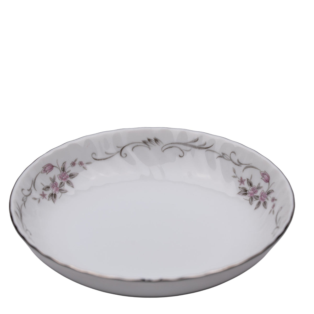 Gold Standard GST1 Rosebud Porcelain Fruit Bowl — Silver Edge