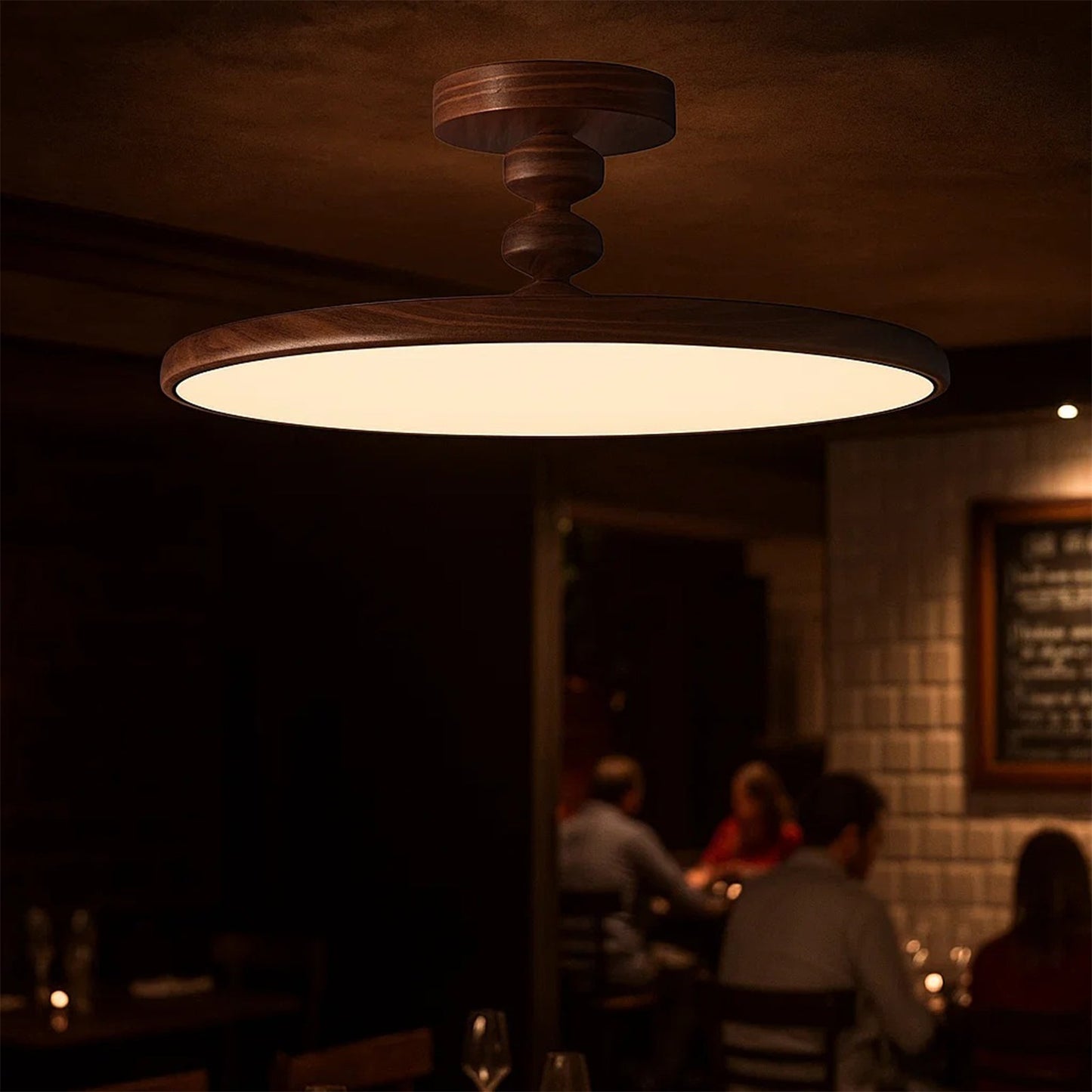 Walnut Ceiling Light
