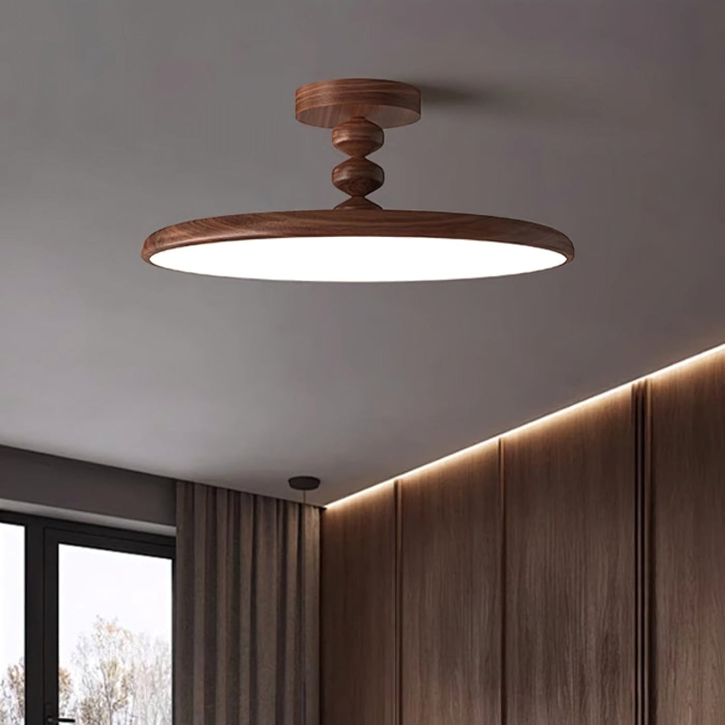 Walnut Ceiling Light