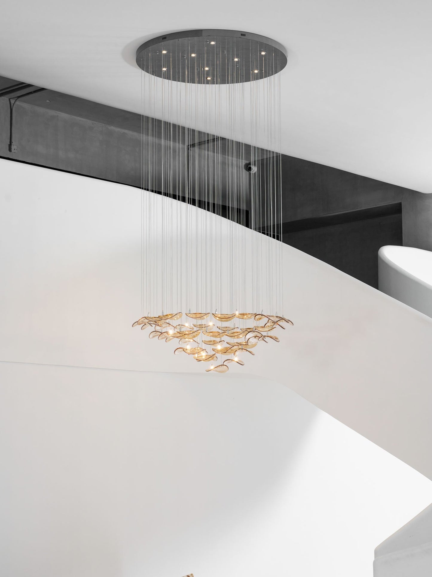 DIY Floating Leaf Chandelier