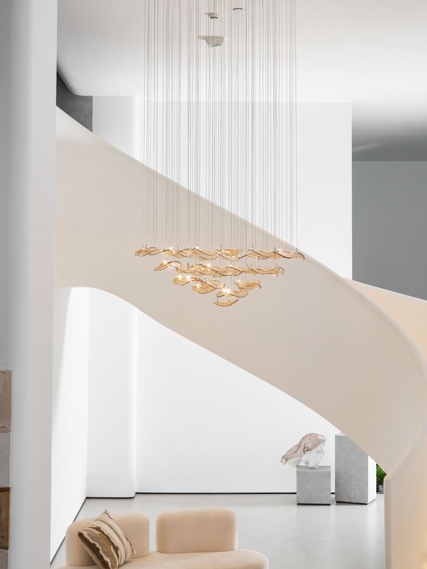 DIY Floating Leaf Chandelier