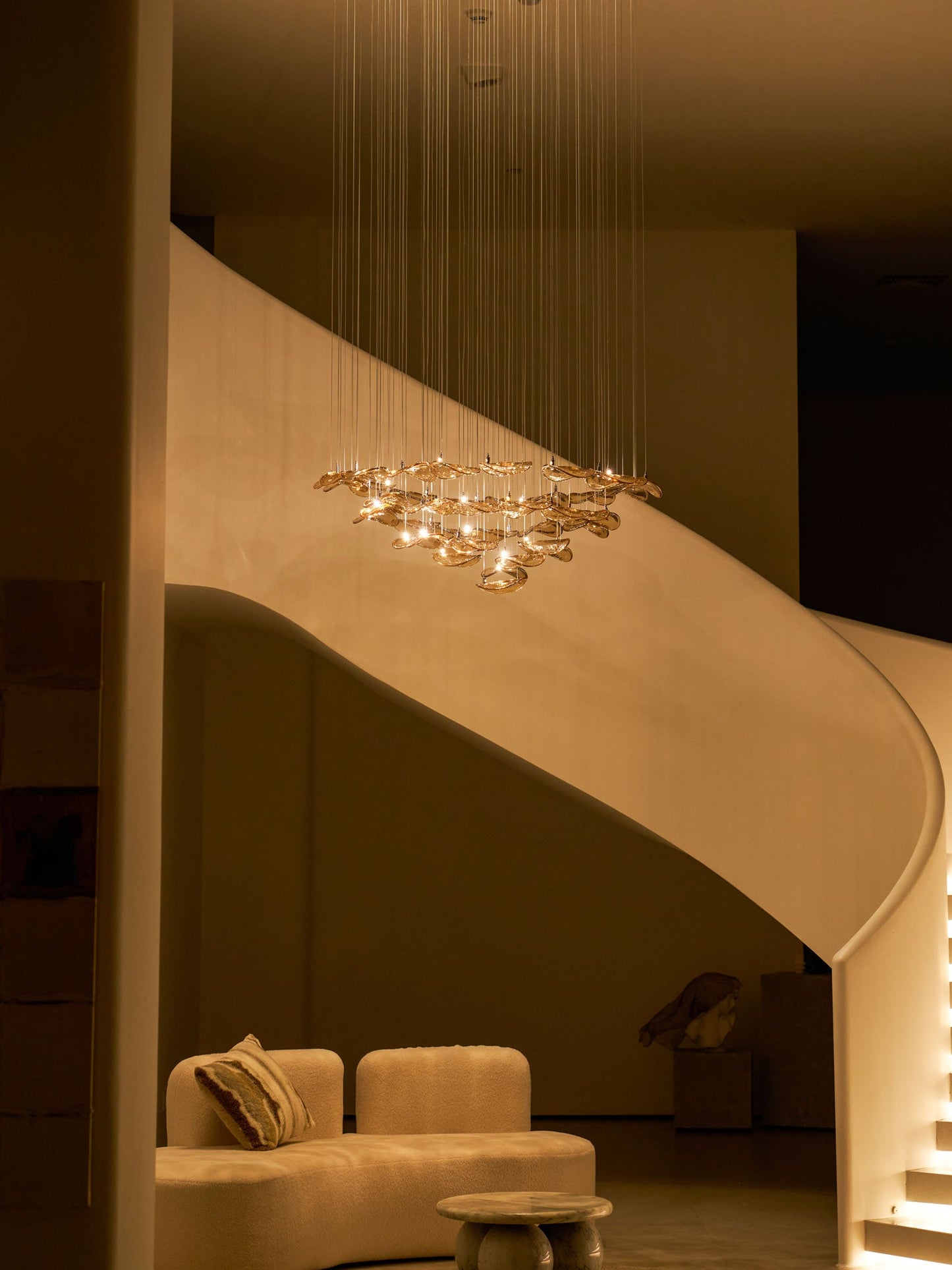 DIY Floating Leaf Chandelier
