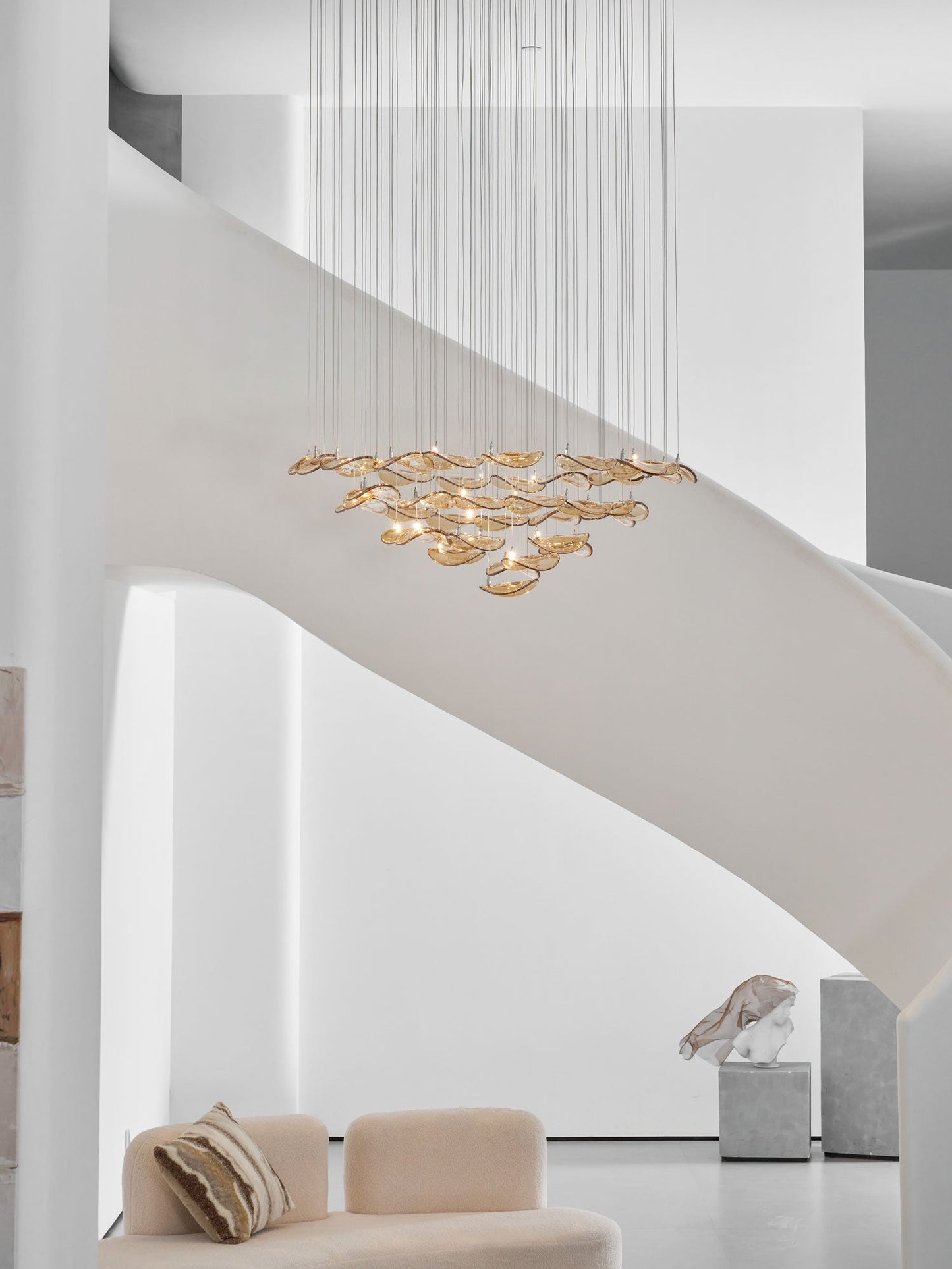 DIY Floating Leaf Chandelier