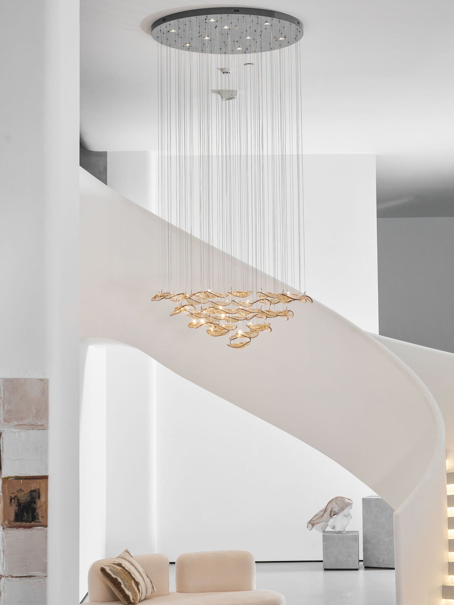 DIY Floating Leaf Chandelier