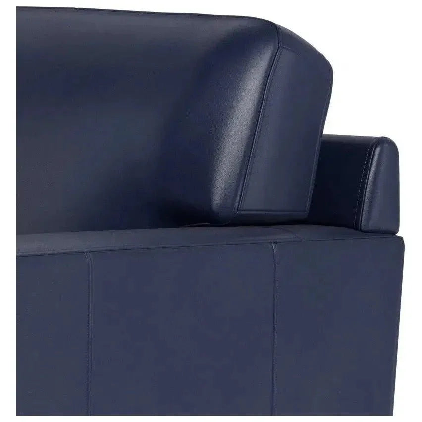 Waverly Leather Track Arms Club Chair
