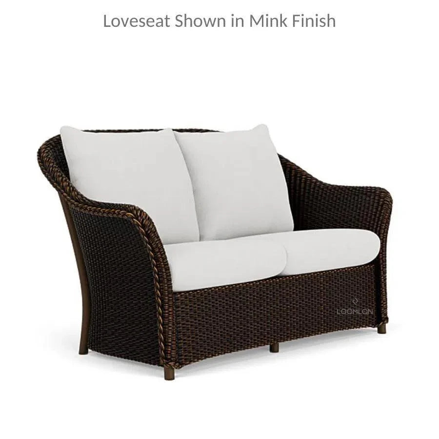 Weekend Retreat Wicker Loveseat with Rocker Set 3PC