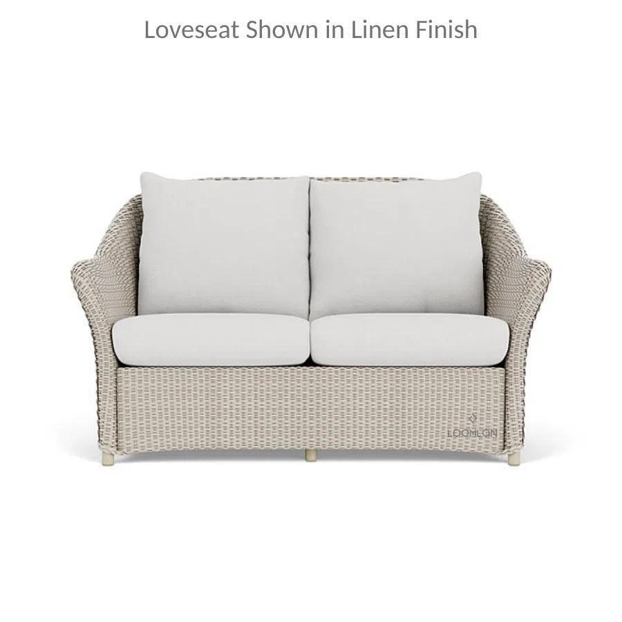 Weekend Retreat Wicker Loveseat with Rocker Set 3PC