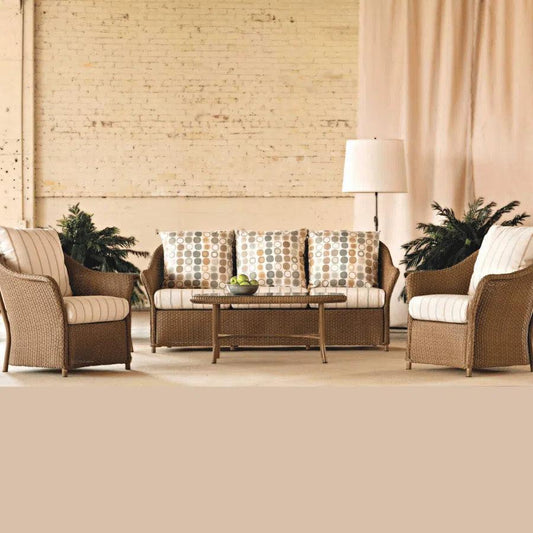 Weekend Retreat Wicker Sofa with Lounge Chair Set