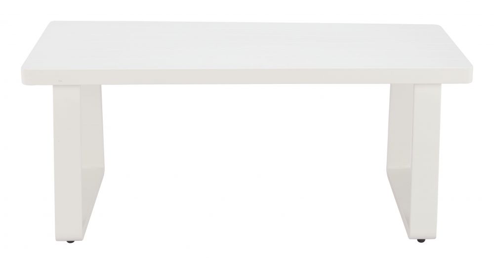 The Welt White Aluminum Modern Outdoor Coffee Table
