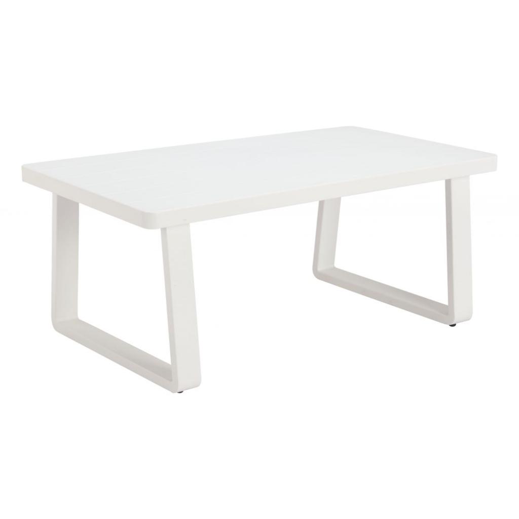 The Welt White Aluminum Modern Outdoor Coffee Table