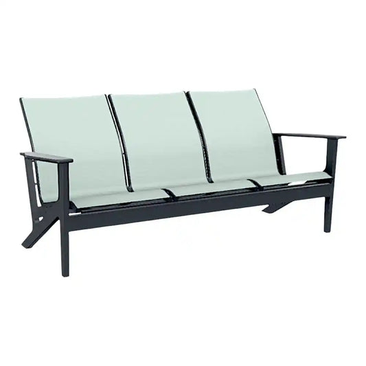 Wexler MGP Sling Chat Height Three-Seat Outdoor Sofa