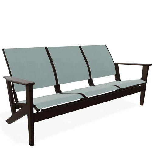 Wexler Sling Chat Height Three-Seat Outdoor Sofa