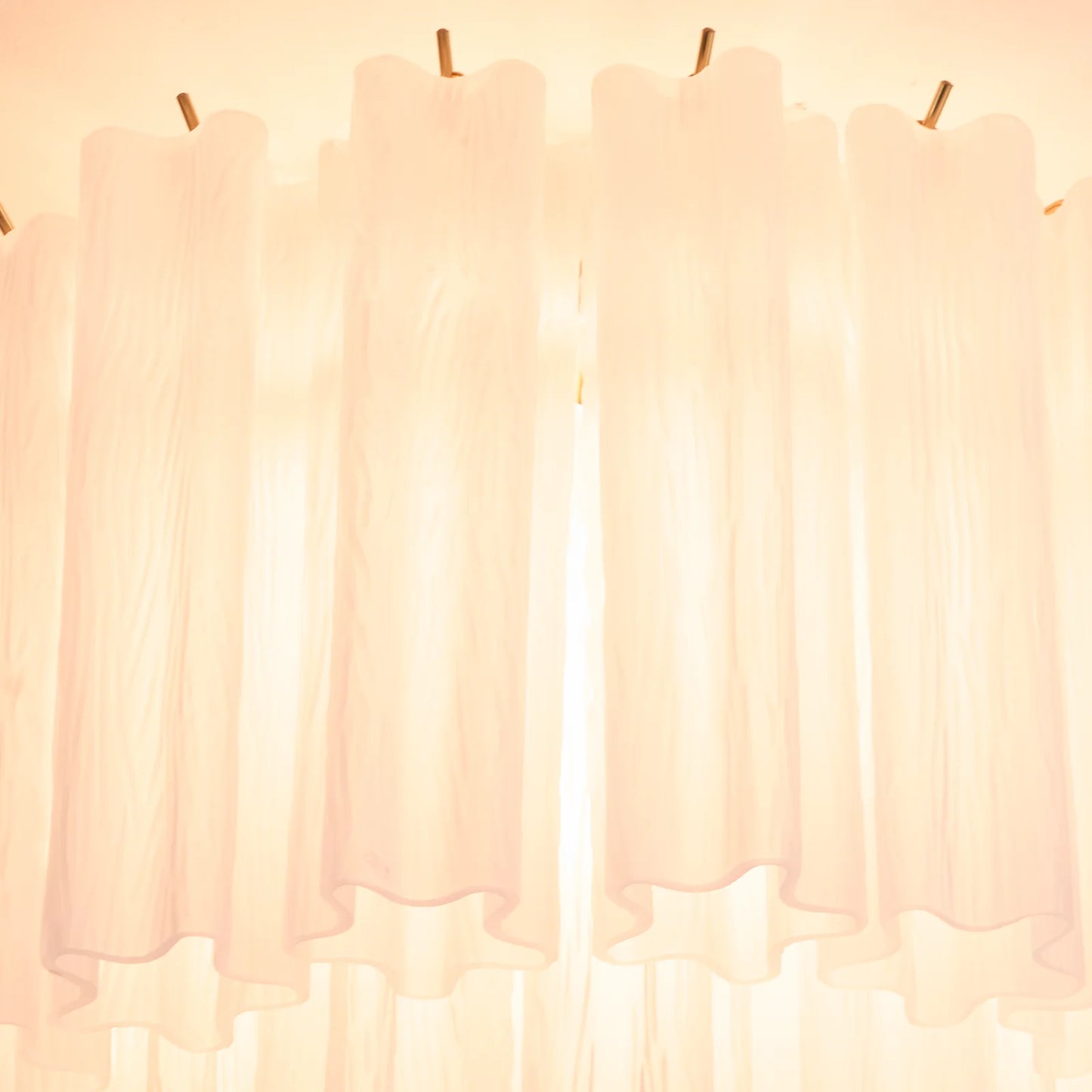 White Glass Tube Murano Ceiling Lamp