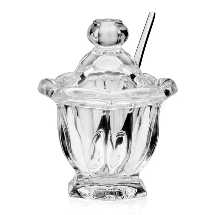 Windsor Crystal Jam Jar with Serving Spoon