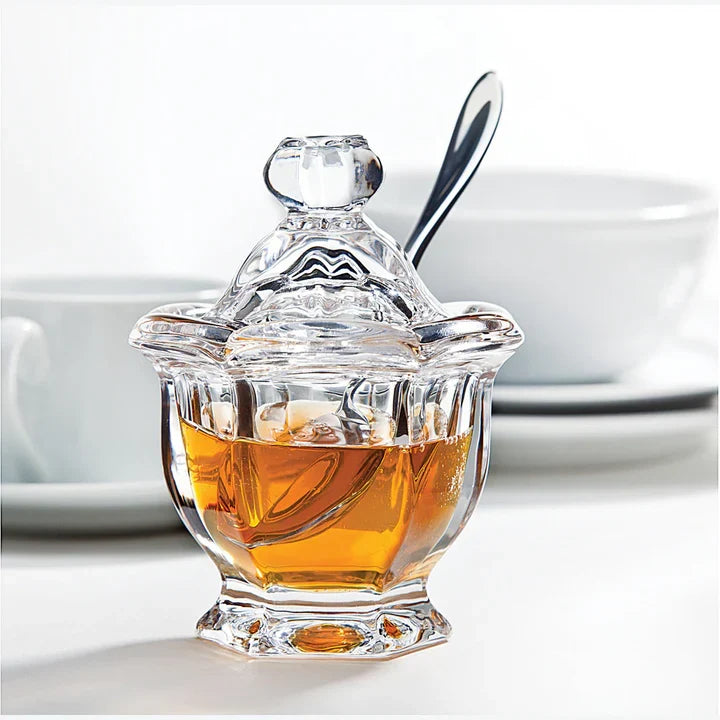 Windsor Crystal Jam Jar with Serving Spoon