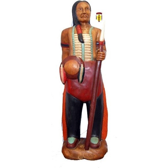 Cigar Store Wooden Indian Brave Statue 40" Tall