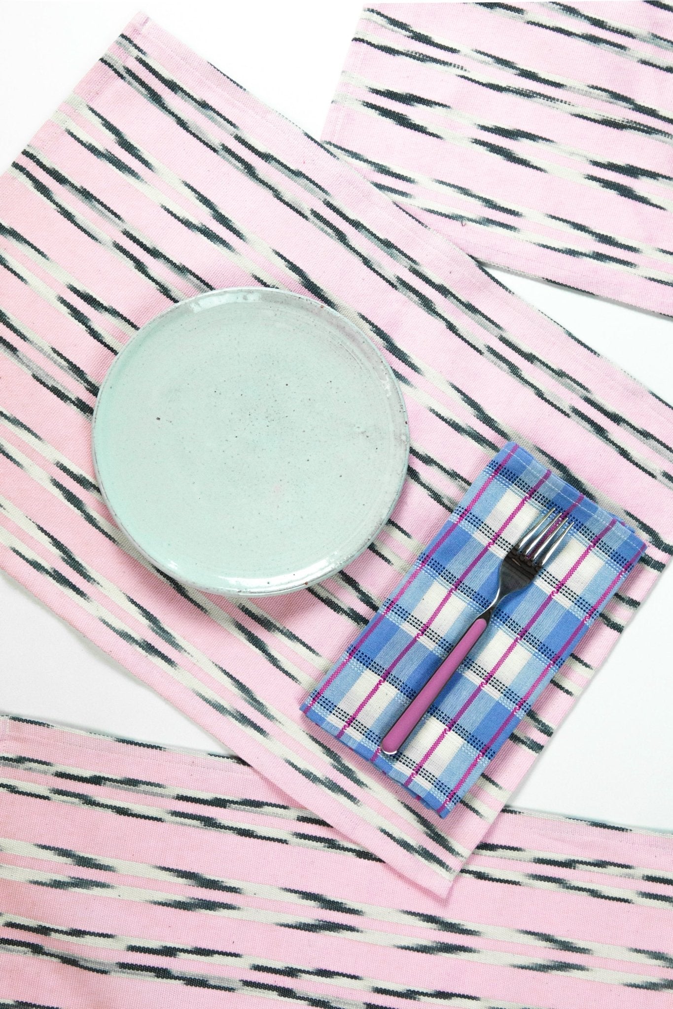 San Andres Gingham Blue & White Napkins