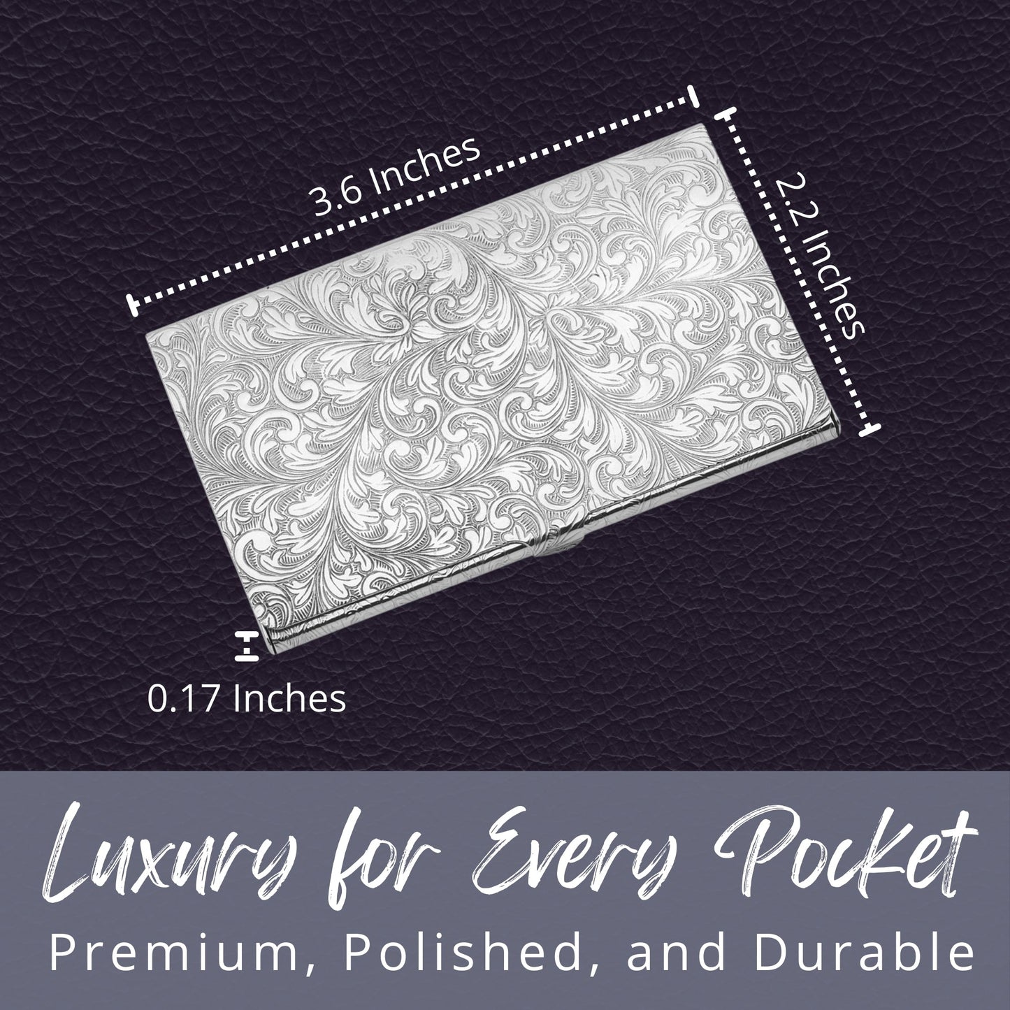 Z.SAMUEL Luxury Sterling Silver 925 Business Card Holder Italy for Men and Women