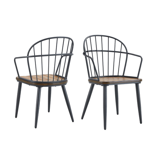 The Ashford Black & Birch Dining Chair — Set of 2