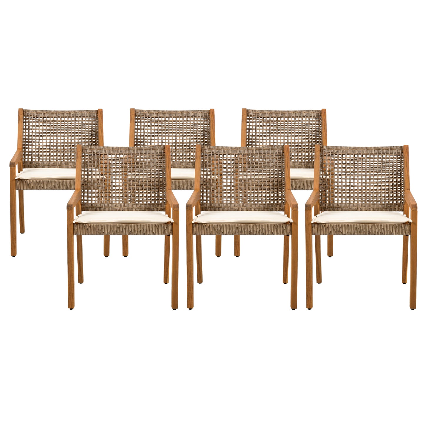 The Seabrook Acacia & Woven Outdoor Dining Chair