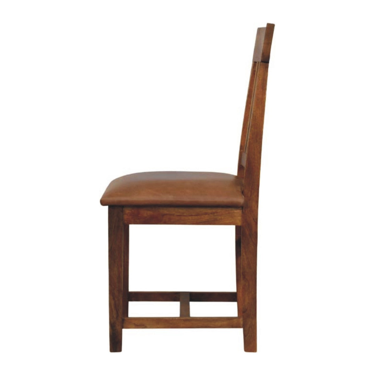 The Bridlewood Slatted Leather Dining Chair