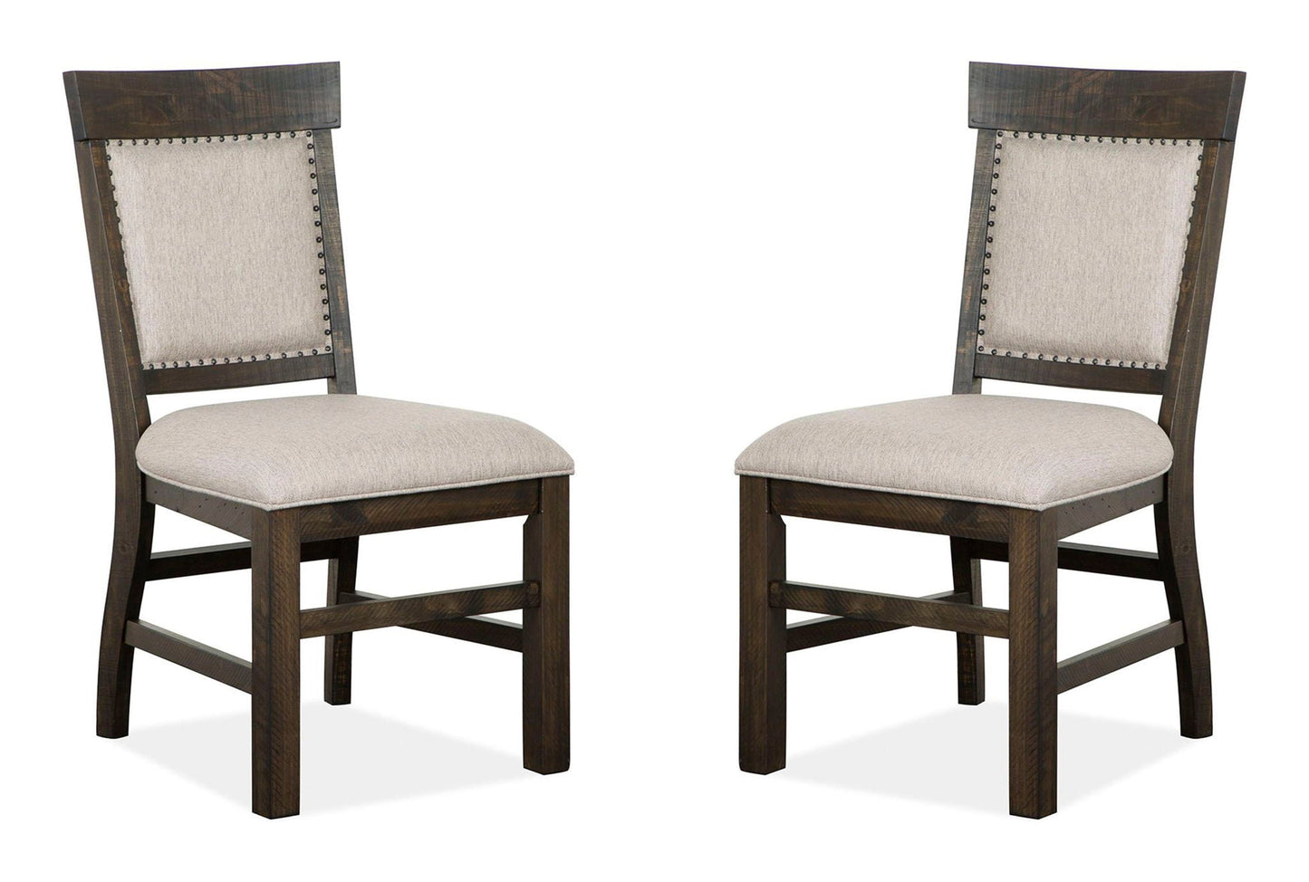 Bellamy - Dining Side Chair With Upholstered Seat & Back (Set of 2) - Dark Brown
