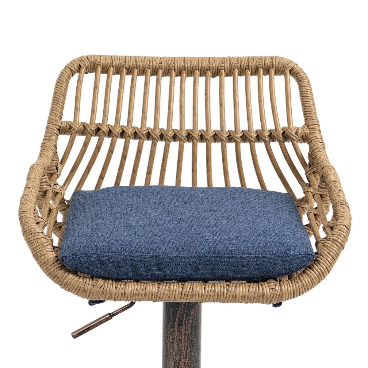 The Harbor Bar Adjustable Linen Swivel Stools — Set of 2