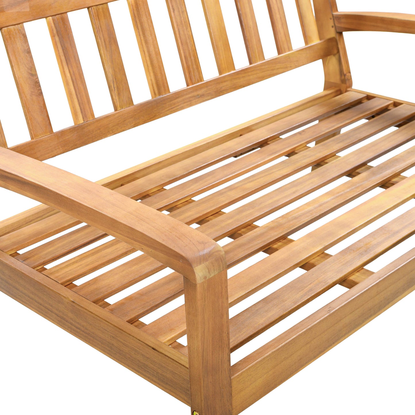 Outdoor Patio Set Modern Teak Acacia Wood with Beige Cushions