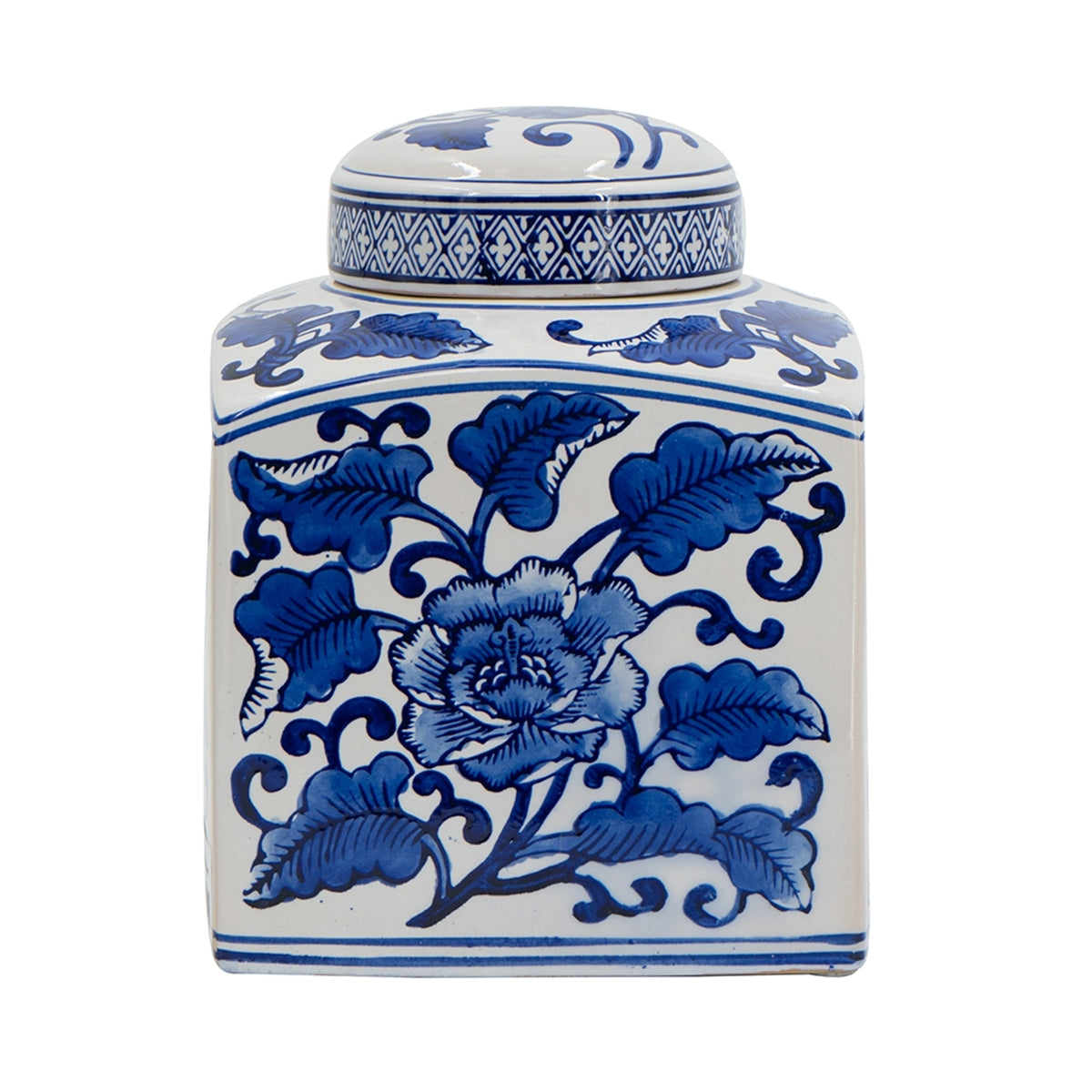 The Ming Garden Blue & White Canister — 8"