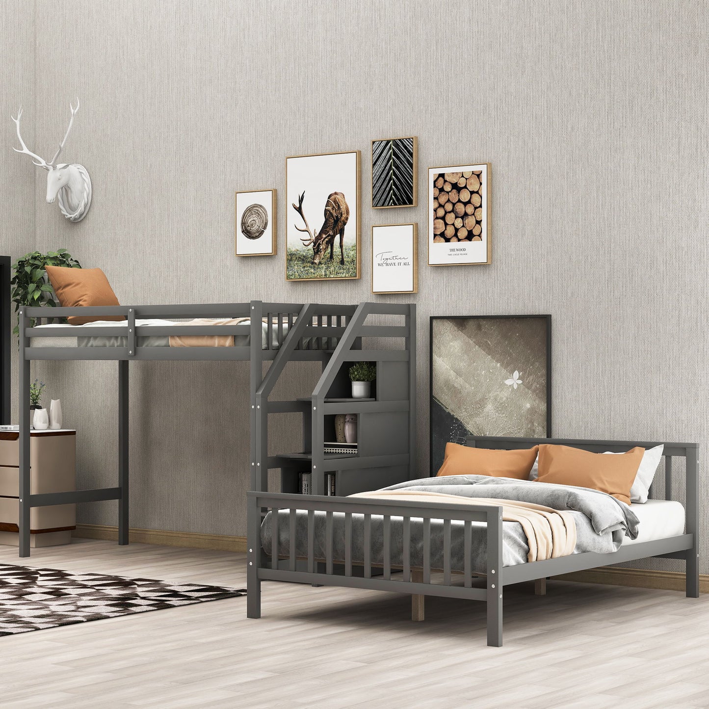 Loft Bed With Staircase And Storage
