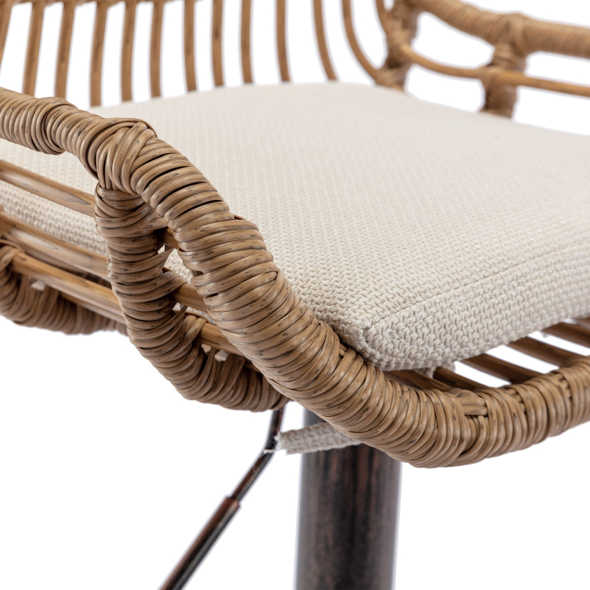 The Harbor Bar Adjustable Linen Swivel Stools — Set of 2