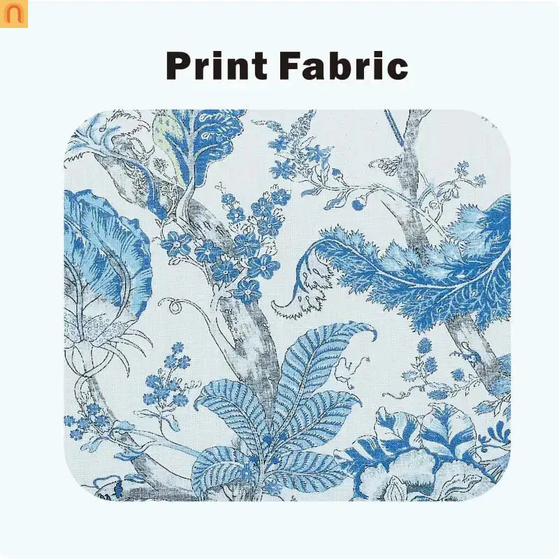 Accent Chair Farmhouse Floral Upholstery Blue and White Nailhead Trim 28.5in l
