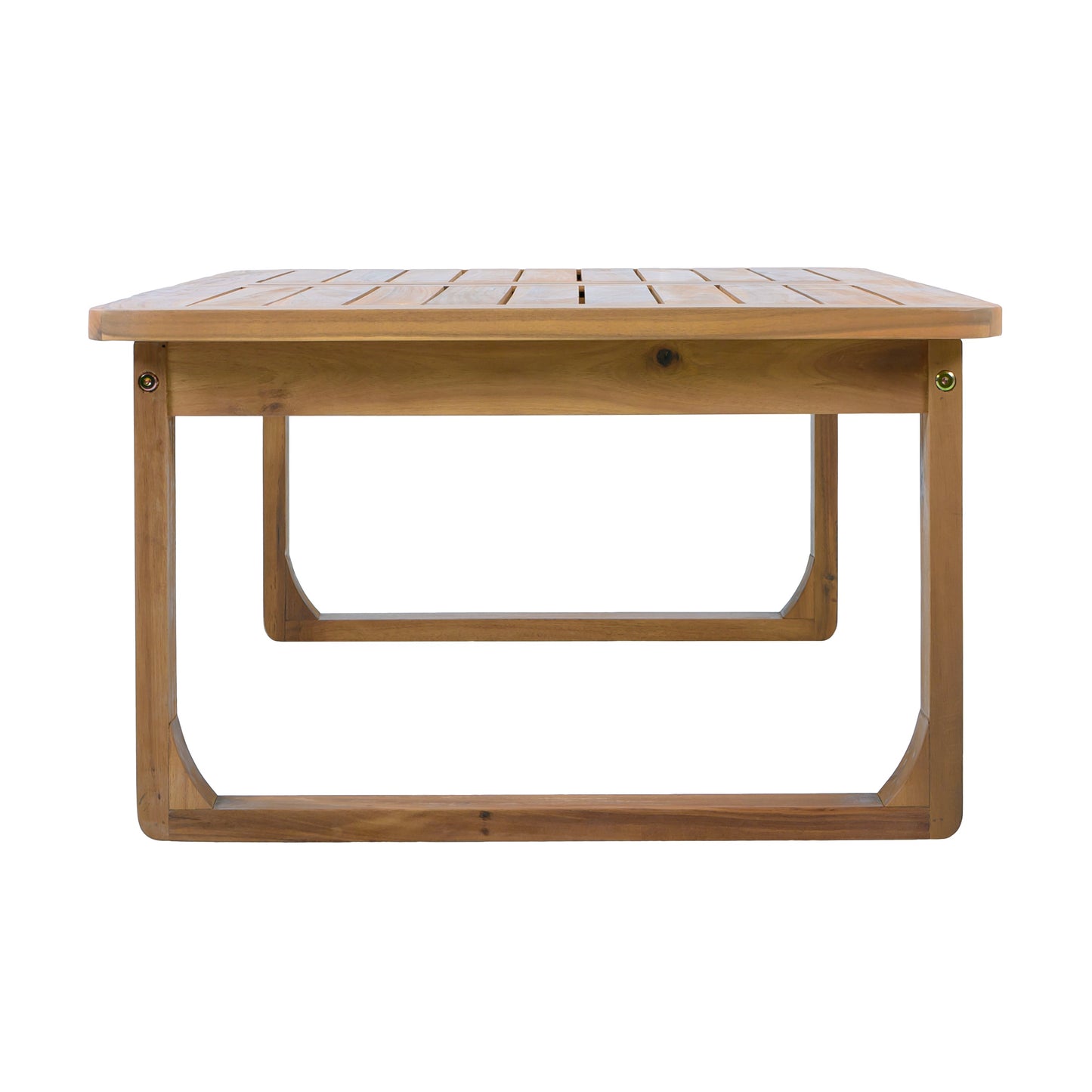 Outdoor Patio Set Modern Minimalist 3 Seater Daybed and Teak Finish Coffee Table
