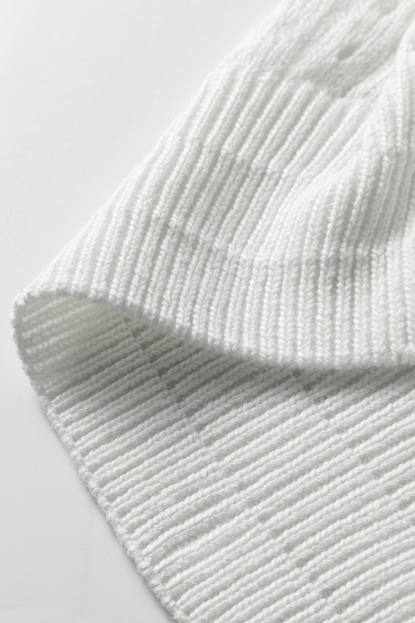 Rayna Out White Open Knit Dolman Sweater