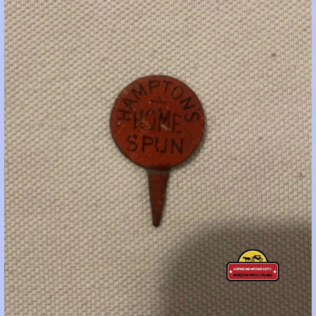Rare Antique Hampton Home Spun Tin Tobacco Tag Unearthed