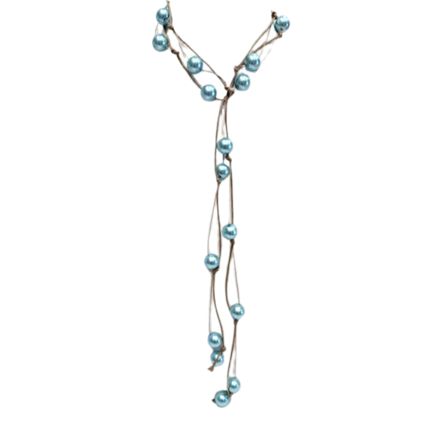 Aqua Pearl Floating Lariat