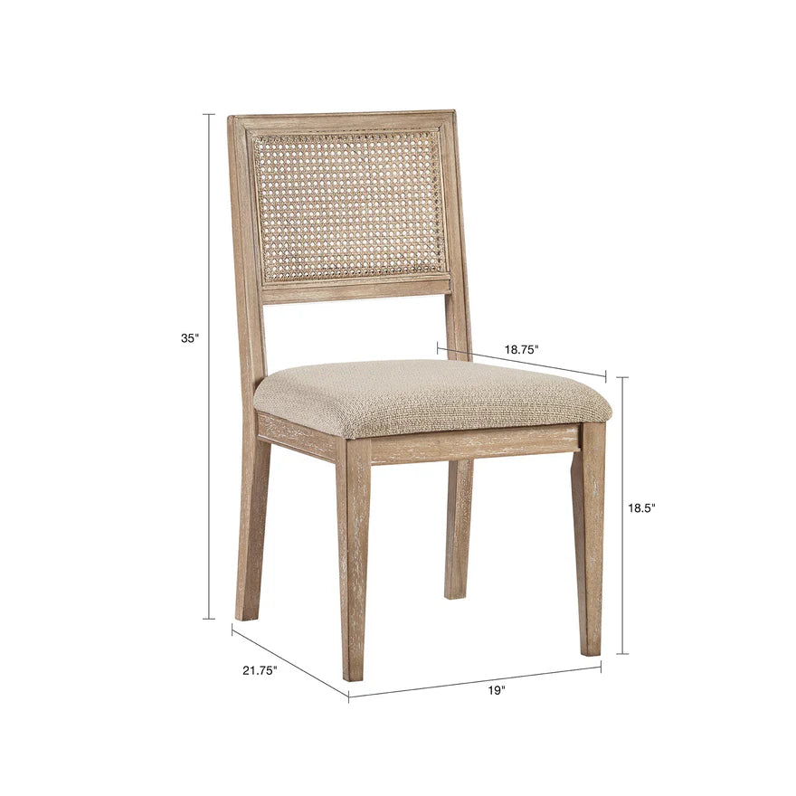 Ashbourne Cane Back Upholstered Dining Chair (Set of 2)