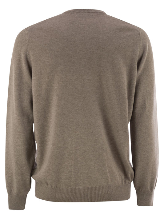 Brunello Cucinelli Men Pure Cashmere Crew-Neck Sweater
