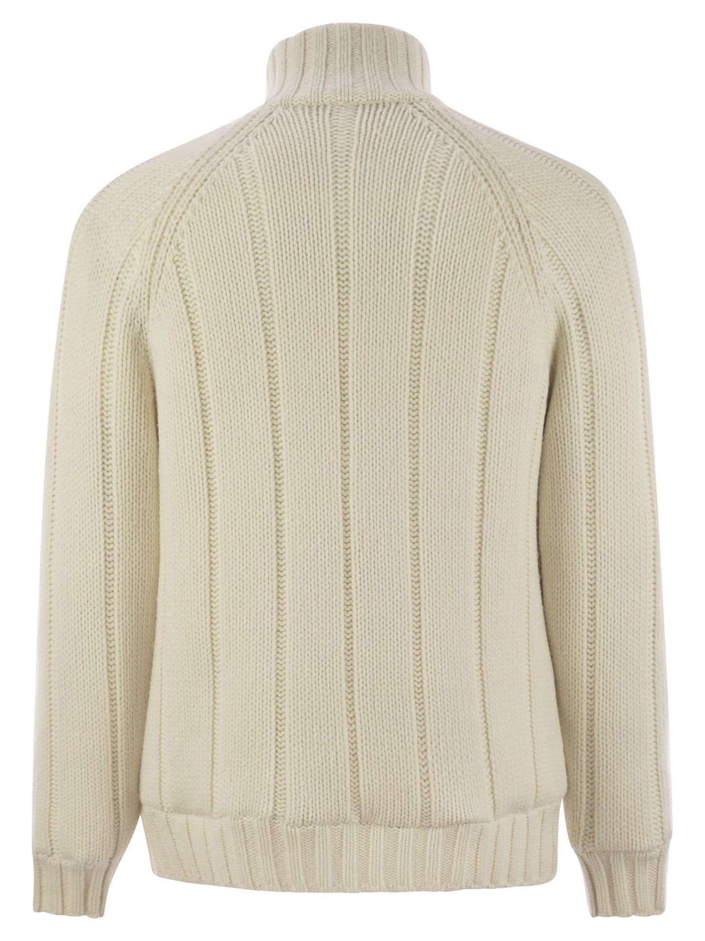 Brunello Cucinelli Men Cashmere Knit Down Jacket With Zip
