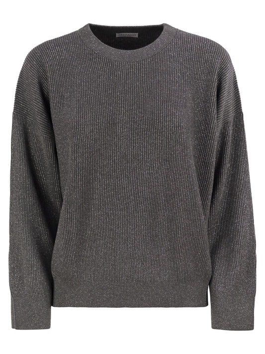 Brunello Cucinelli Women Cotton And Viscose Rib Sweater